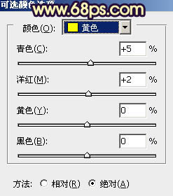 Photoshop为逆光美女图片增加甜美的淡黄色效果17
