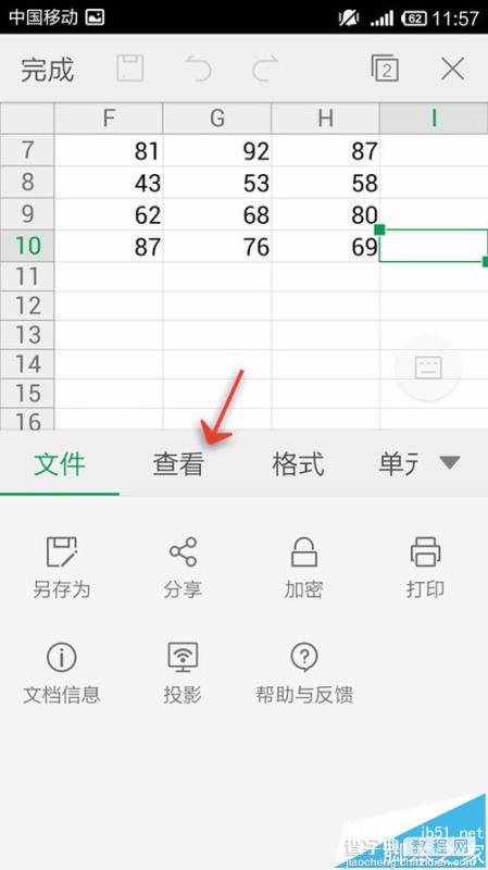 手机WPS Office怎么隐藏表格的网格和边框?5