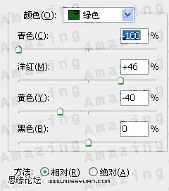 PS将绿色的外景人物图片变成古典橙褐色6