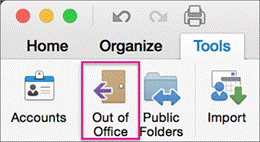 Outlook 2016 for Mac 设置自动回复外出邮件的方法3