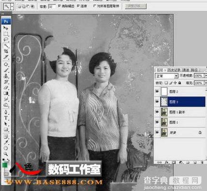 Photoshop 修复局部掉色的老照片8