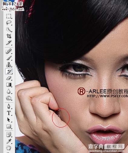 photoshop 利用选区和滤镜增强人物肤色质感8