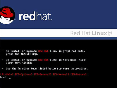 红帽子Red Hat Linux 9 光盘启动安装过程图解1