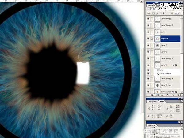 Photoshop将绘制出逼真的眼球效果的鼠绘实例教程18