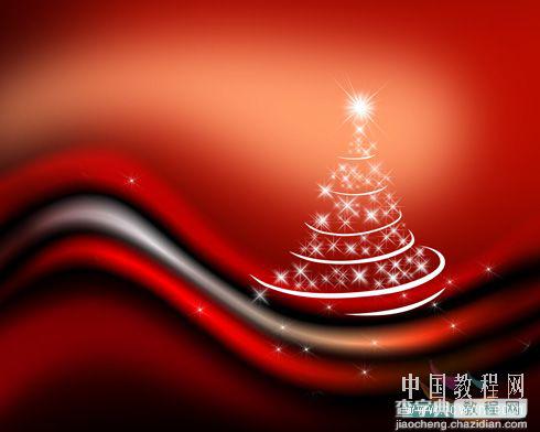 Photoshop 打造浪漫星光闪烁圣诞树背景1
