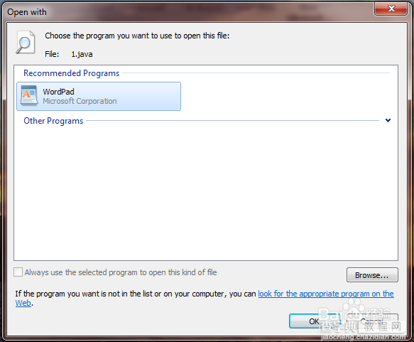 windows7系统始终使用选择程序打开的复选框无法勾选1
