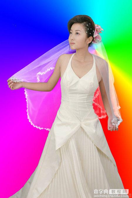 photoshop中利用通道选区快速抠出透明的婚纱2