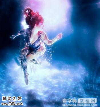 Photoshop 艳丽梦幻的水下人物照片2