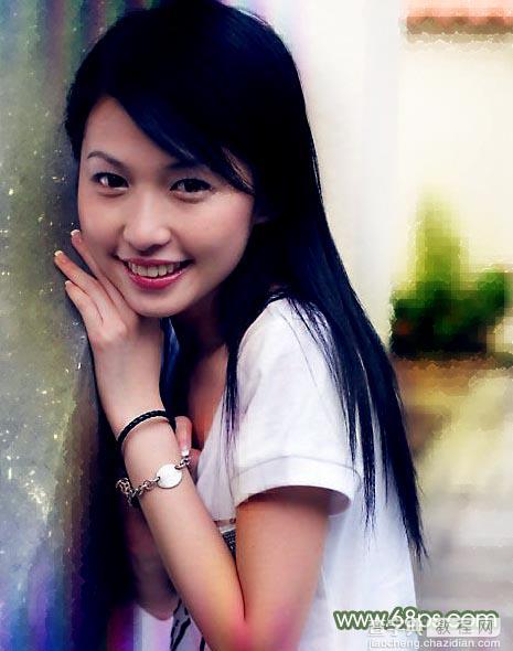 Photoshop处理普通照片为醉人微笑古典签名16