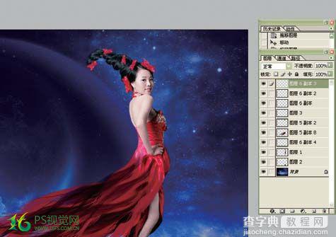 photoshop合成制作出唯美的中国风飘逸的美女图片16