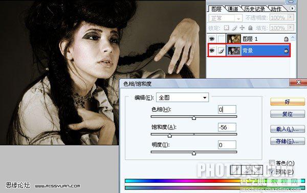 Photoshop 颓废的冷黄调色效果6