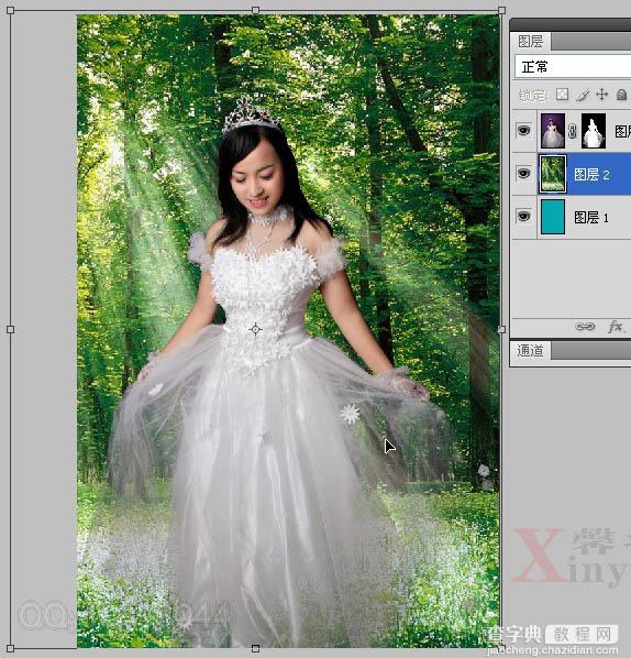Photoshop制作唯美的粉红色蝴蝶仙子效果教程16