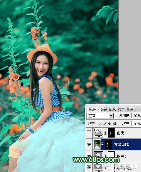 Photoshop为人物写真图片增加甜美的粉橙色效果14