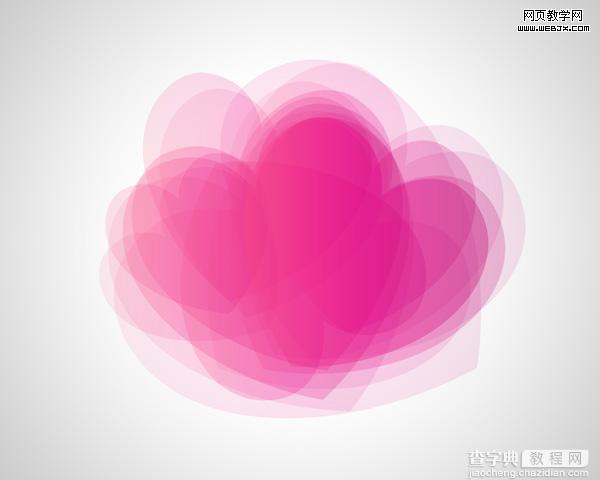 Photoshop将用心形工具绘制出粉红色的心形图案效果17