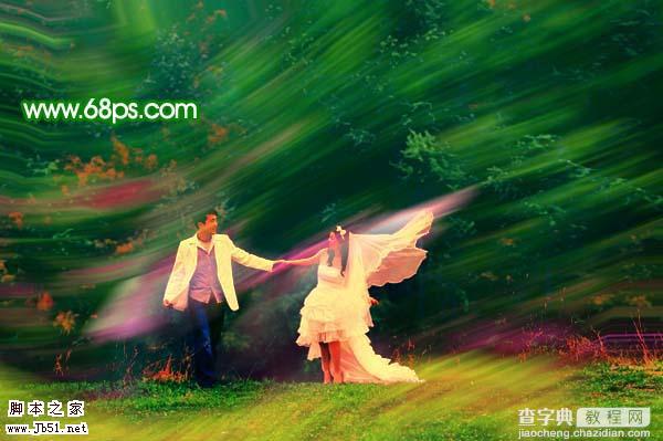 Photoshop 打造梦幻的绿色艺术婚片24