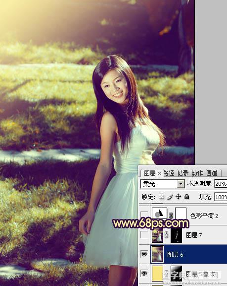 Photosho将晨曦中灿烂的美女图片打造出橙蓝色效果22