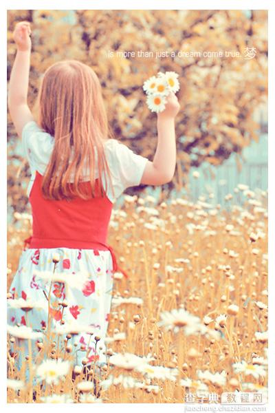 Photoshop将草地儿童照片调成梦幻的橙黄色14