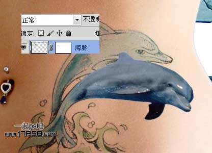photoshop制作出漂亮的海豚立体纹身效果13