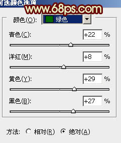 Photoshop将树林婚片打造出甜美的青黄色效果17