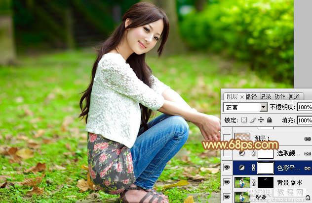 Photoshop为外景人物图片打造出秋季柔美的橙色效果6