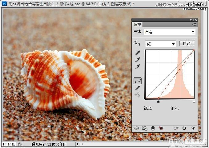 Photoshop制作出低调的沙滩海螺图片的写意效果教程13