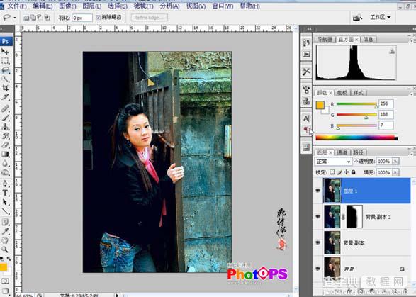 photoshop Lab模式下快速调出照片的冷暖对比色5