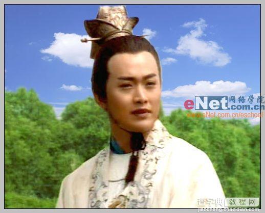 Photoshop调色教程:蓝天白云树林15
