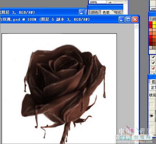 Photoshop制作诱人的巧克力玫瑰教程10