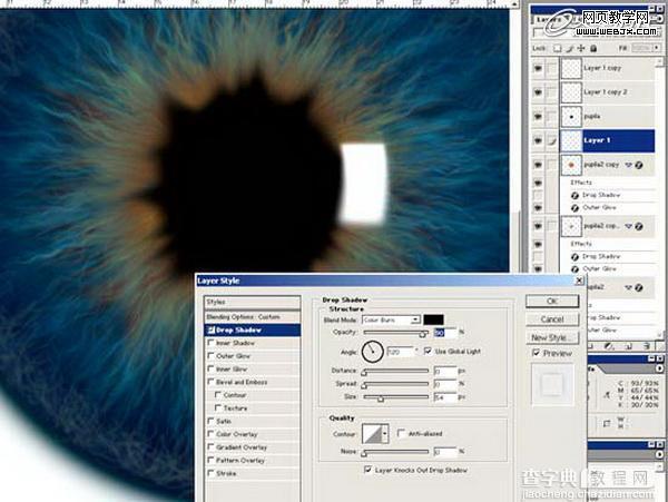 Photoshop将绘制出逼真的眼球效果的鼠绘实例教程16