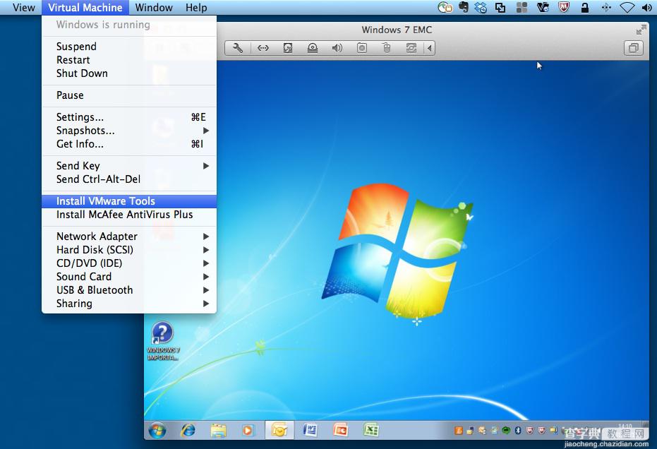 Mac入门使用VMware Fusion虚拟机7
