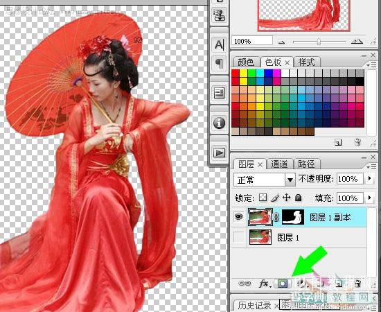 Photoshop打造一张艺术的水墨古典人物插画11