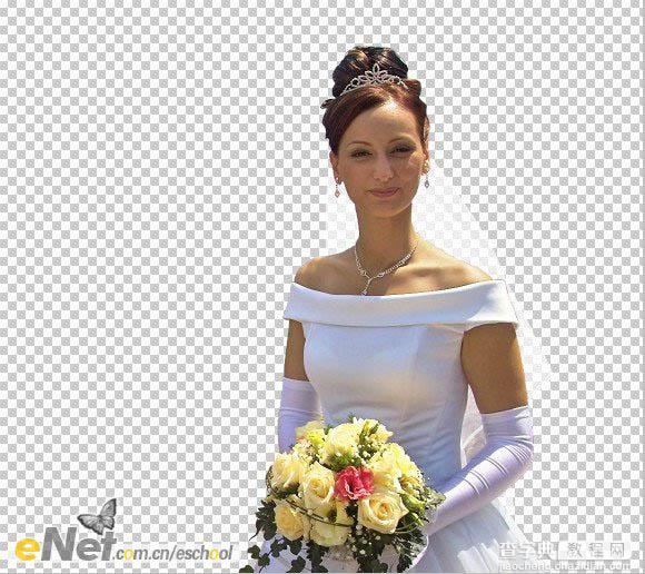 Photoshop 抠出白色透明的婚纱2