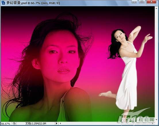 Photoshop CS3制作巨星章子怡曼妙的舞姿7