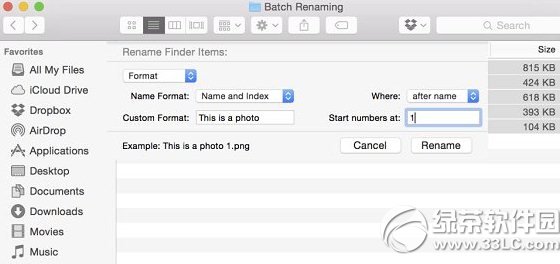 mac os x10.10批量修改文件名(比较快捷的修改方法)1