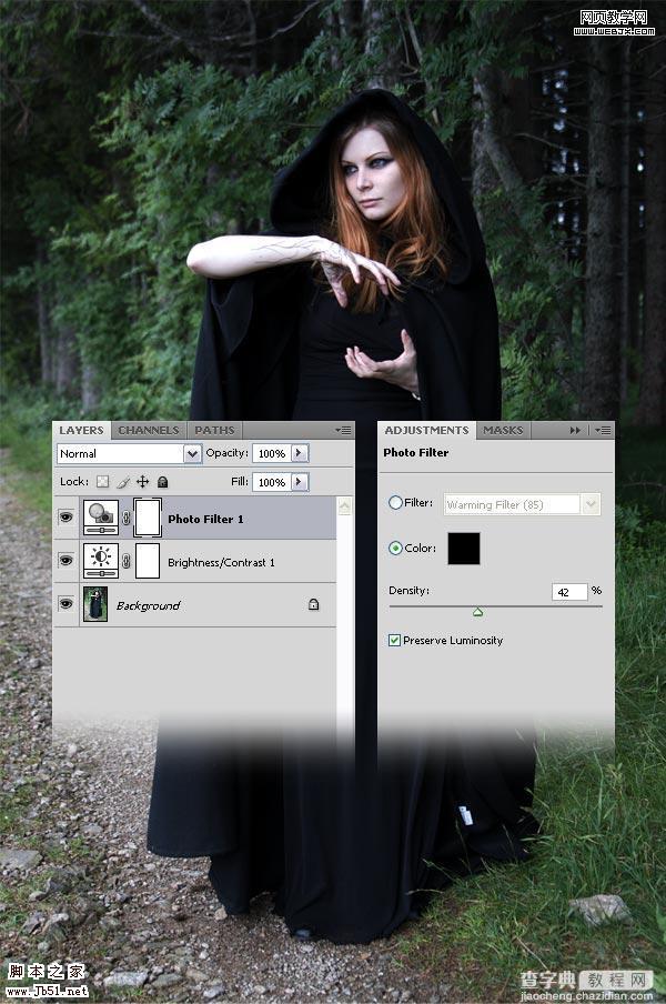 photoshop 详细制作手拿神秘魔法球的女巫师5