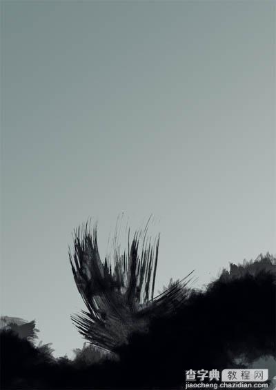 photoshop利用笔刷打造抽象的水墨人像效果3