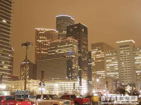 Photoshop中增强城市夜景图片的对比和梦幻度1