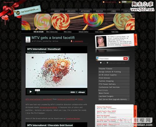 更受欢迎 更具创造性的深底色网页设计实例9