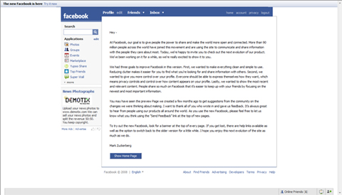 Facebook互联网所有服务近乎完美改版过程2