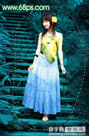 Photoshop 一只绿色的蝴蝶精灵美女7