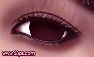 Photoshop将普通眼睛打造出极具魅力的紫色水晶彩妆效果19
