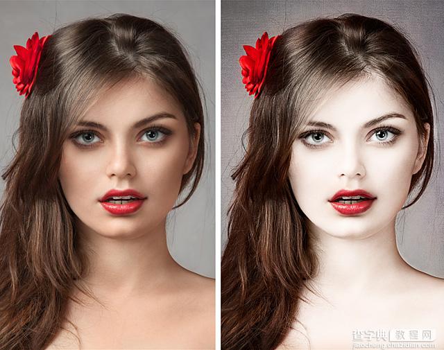 PhotoShop CS6 将给美女图片打造出瓷器般的皮肤美白教程1
