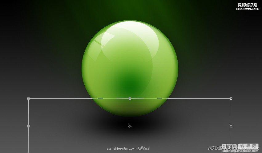 Photoshop将设计出非常抢眼的绿色水晶球效果教程33