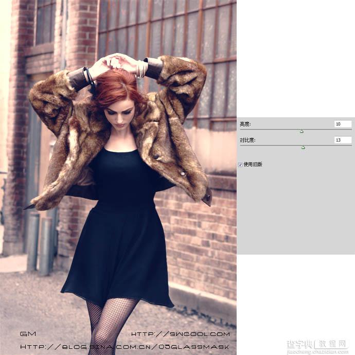 Photoshop将模特图片调制出流行的欧美红褐色11