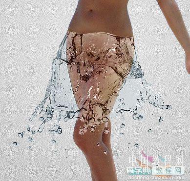 Photoshop给泳装美女穿上漂亮的水裙子21