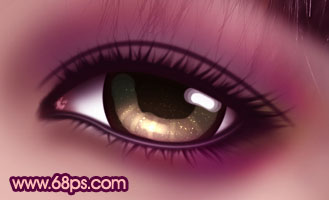 Photoshop将普通眼睛打造出极具魅力的紫色水晶彩妆效果28