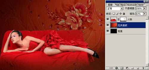 Photoshop将漂亮的红色人像打造出古典效果10