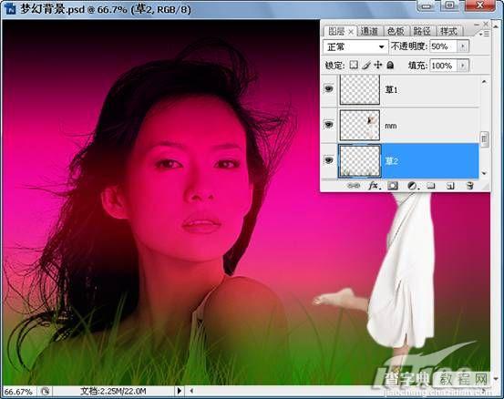 Photoshop CS3制作巨星章子怡曼妙的舞姿10