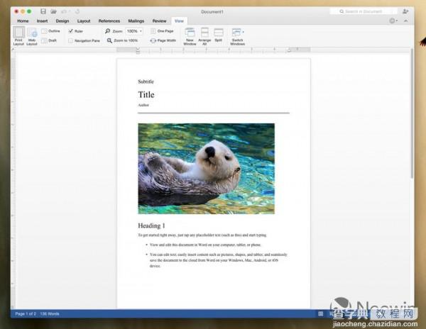 [下载]Office 2016 for Mac新预览版  Word上手体验4