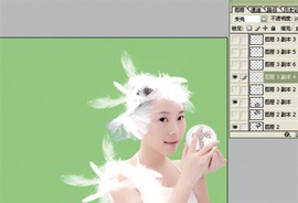 photoshop 给美女加上彩妆及头饰10